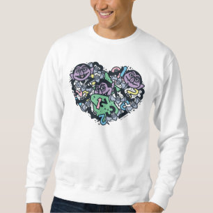 Sweatshirt Sésame Sésame Comte von Count Doodle Heart
