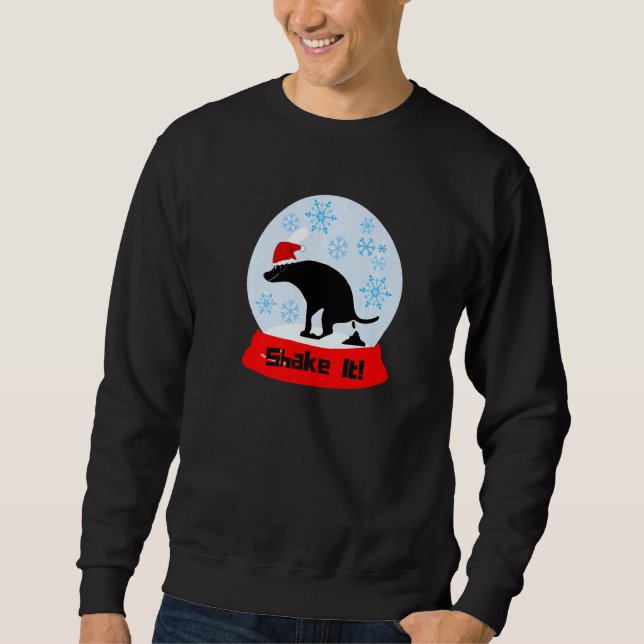 Sweatshirt Shake it Pooping Dog Globe (Devant)