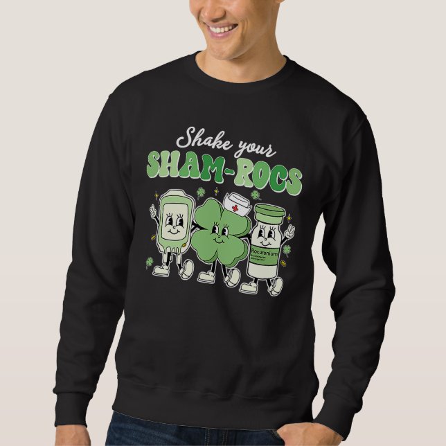 Sweatshirt Shake Your Shamrocks Sham rocs St Patrick's Day Nu (Devant)