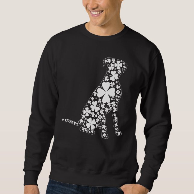 Sweatshirt Shamrock de chiens de boxe irlandais de la St Patr (Devant)