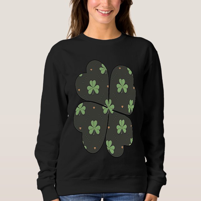 Sweatshirt Shamrock plaid Pattern c Patrick's Day matching co (Devant)