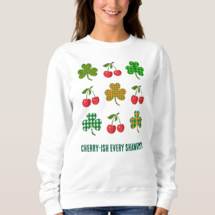 Sweatshirt SHAMROCKS ET CHERRIES Coquette Jour de la Saint Pa