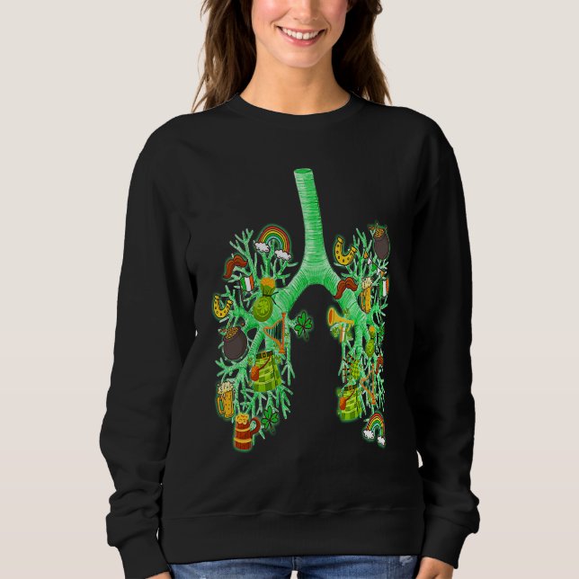 Sweatshirt Shamrocks Respiratory Therapist RT St Patrick's Da (Devant)