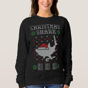 Sweatshirt Shark Père Noël Tee Shark Casquettes illuminent No