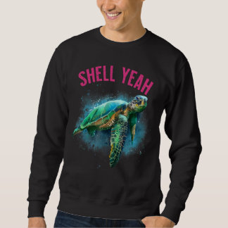 Sweatshirt Shell Ouais Vacation Beach Tortue de mer
