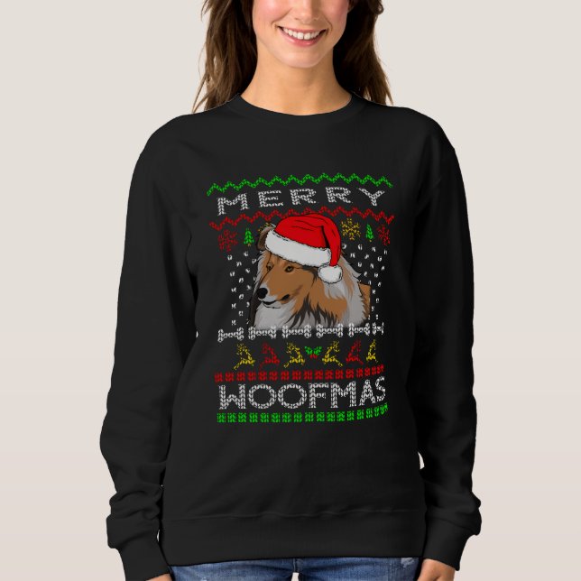Sweatshirt Sheltie Berger Shetland Sheepdog Christmas Chien (Devant)