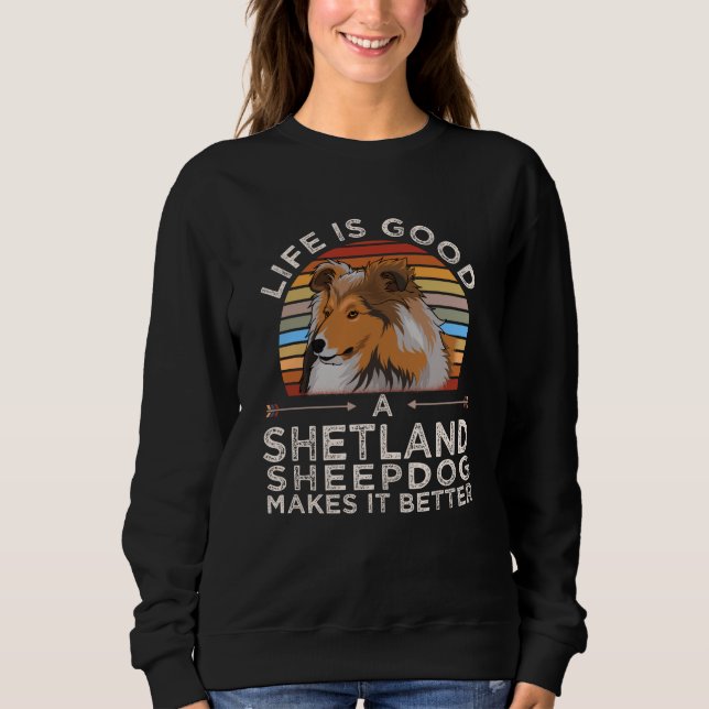 Sweatshirt Sheltie Shetland Sheepdog Idée cadeau (Devant)