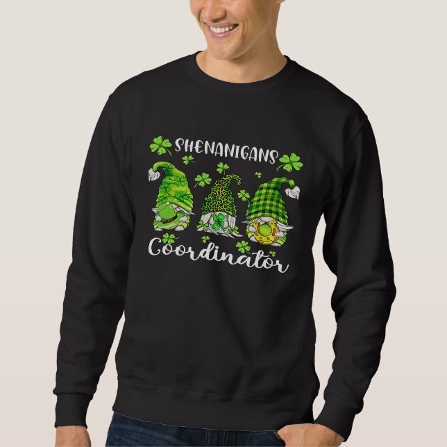 Sweatshirt Shenanigans Coordinator St Patricks Day Gnomes Gre (Devant)