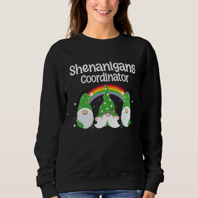 Sweatshirt Shenanigans Coordinator St Patricks Day Gnomes Gre (Devant)