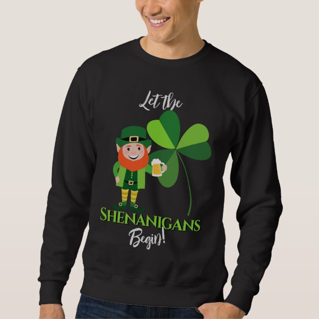 Sweatshirt Shenanigans Leprechaun Shamrock St Patrick’s Day (Devant)