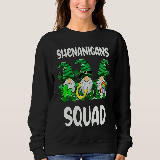 Sweatshirt Shenanigans Squad Gnomes St Patrick's Day Men Wome (Devant)