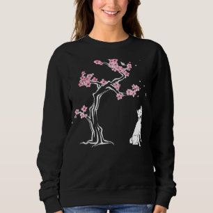 Sweatshirt Shiba Inu Chien Japonais Fleur de cerisier Sakura 