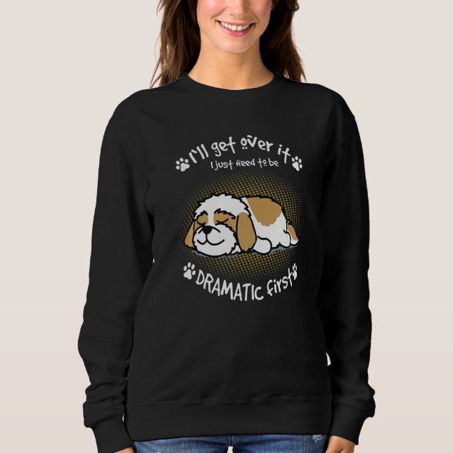 Sweatshirt Shih Tzu Funny Design for Dog Lovers & Dog Owners  (Devant)