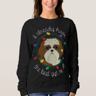Sweatshirt Shih Tzu Lover Noël Cadeau Vintage Noël L