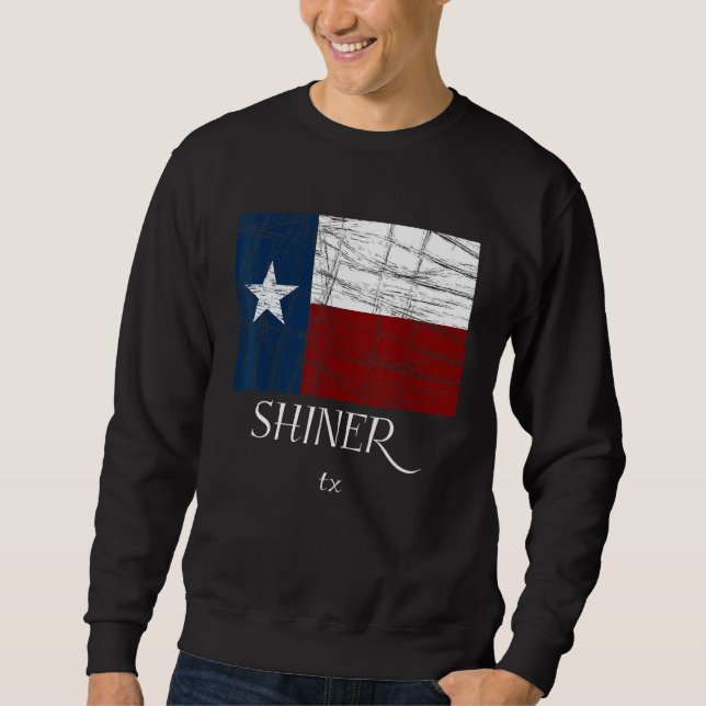 Sweatshirt Shiner TX - Texas Flag - City State Don (Devant)