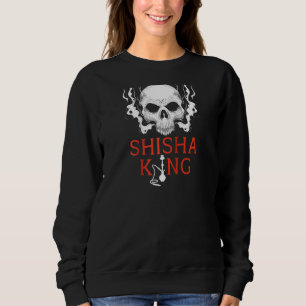 Sweatshirt Shisha King Skull Smoker Hookah Water Pipe Narghil