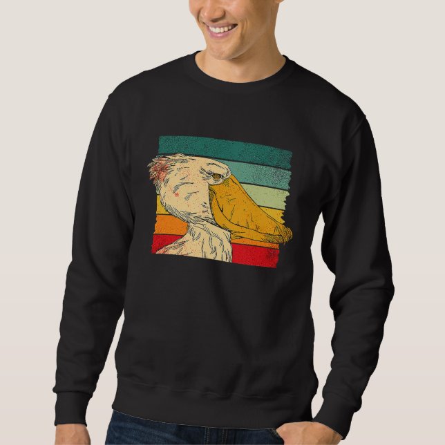 Sweatshirt Shoebill Bird Animal Colorful  5 (Devant)