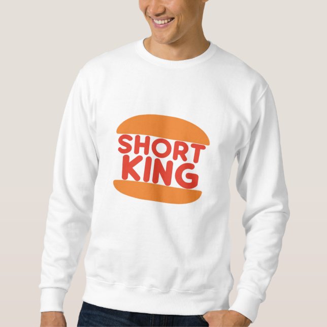 Sweatshirt Short King Funny Minimal Design (Devant)