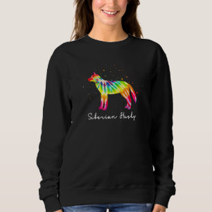 Sweatshirt Sibérie colorée Husky Chien Maman Sibérie Husky
