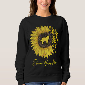 Sweatshirt Sibérien Husky Maman Tournesol Chien Sibérien Husk