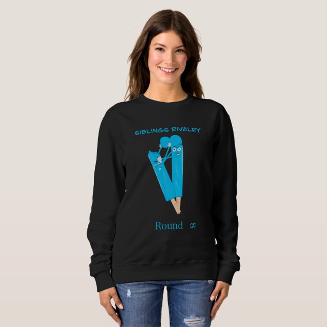 Sweatshirt Sibling Rivalry Funny Cartoon Popsicle (Devant entier)