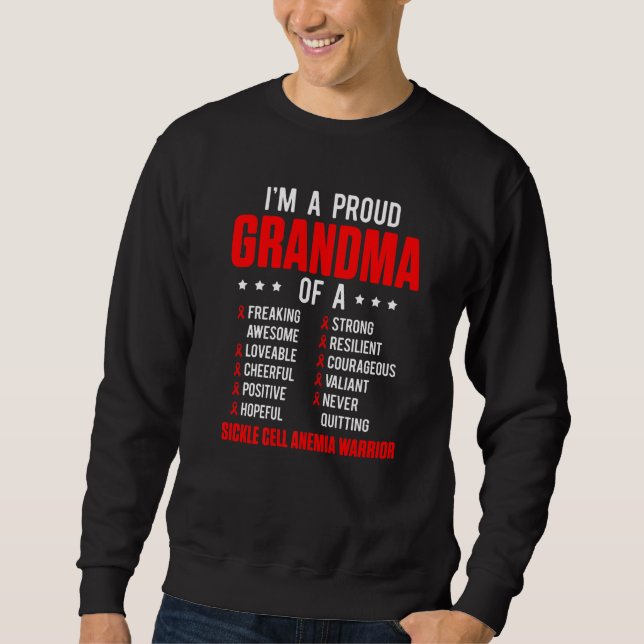 Sweatshirt Sickle Cell Anemia Survivor Proud Grandma Anemic W (Devant)