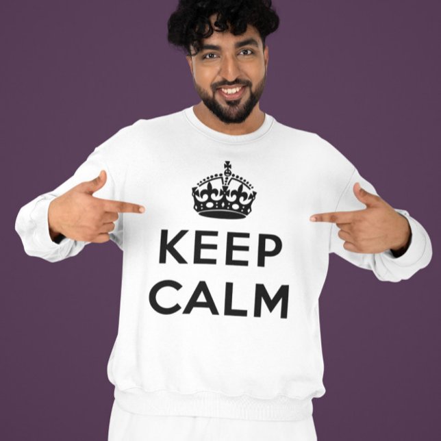 Sweatshirt Signe de calme - Gardez le calme Iconique Noir et  (Créateur téléchargé)
