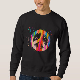 Sweatshirt Signe de paix Tie-Dye Symbole de festival bohémien