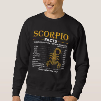 Sweatshirt Signe du zodiaque Scorpion Faits octobre novembre