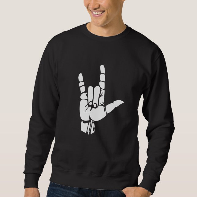 Sweatshirt Signe main Asl Langue des signes américaine (Devant)