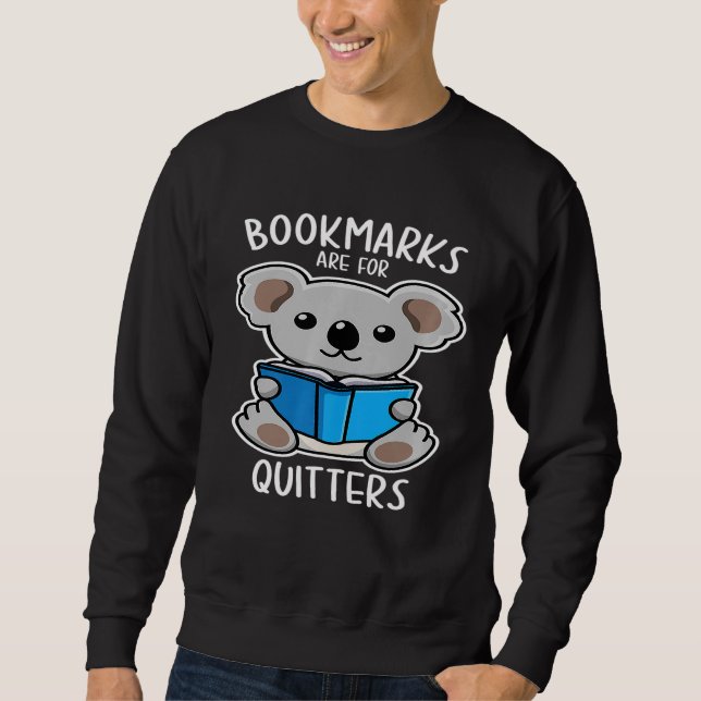 Sweatshirt Signet Pour Quitters Cute Koala Lecture Livre (Devant)