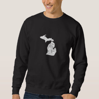 Sweatshirt Silhouette affligée du Michigan