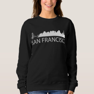 Sweatshirt Silhouette blanche San Franciscos avec mot SAN FRA