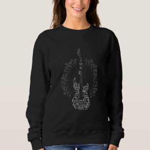 Sweatshirt Silhouette cool D'Une Guitare Faite De Musique Cle