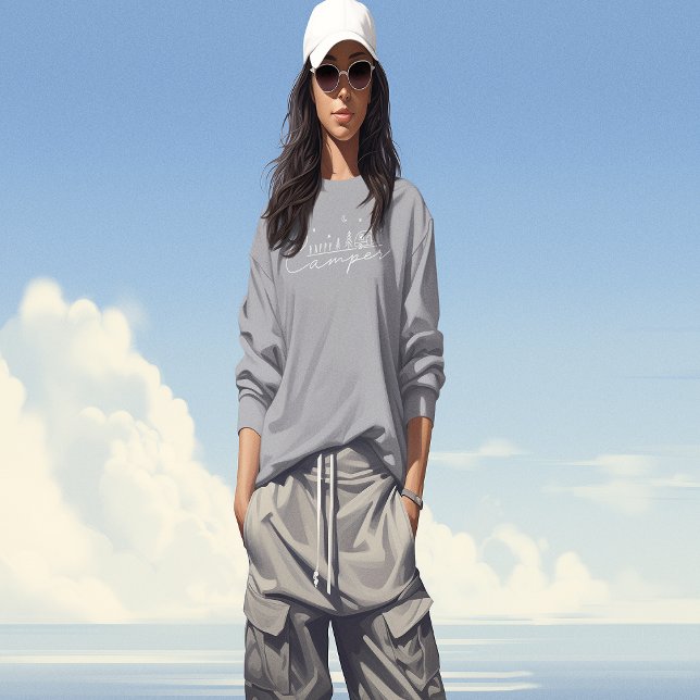 Sweatshirt Silhouette de campeur heureux (Happy Camper Silhouette Sweatshirt)