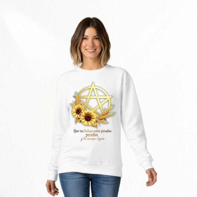 Sweatshirt Símbolo sagrado de Abundancia y Prosperidad (Alegre y elegante para elle que ama la naturaleza, los símbolos paganos wiccanos y celtas)