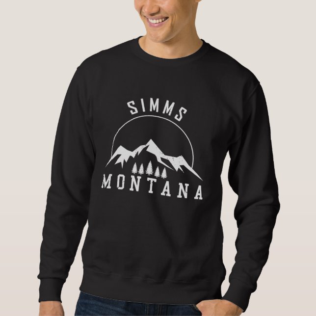 Sweatshirt Simms Montana MT Fishing And Hiking  2 (Devant)