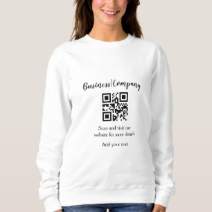 Sweatshirt Simple entreprise site web code-barres QR ajouter 
