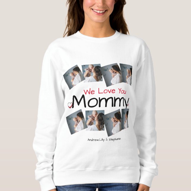 Sweatshirt Simple et chic | Collage photo cadeau de la Fête d (Devant)