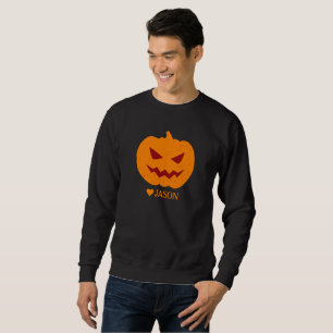 Sweatshirt Simple Happy Halloween éffrayant citrouille orange