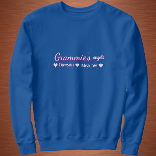 Sweatshirt Simple L'ange de Grammie Typographie Personnaliser