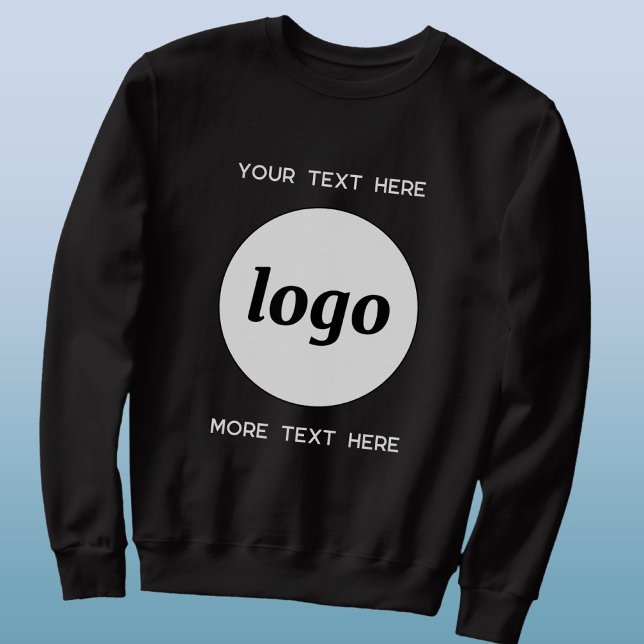 Sweatshirt Simple Logo With Text Business Promotional (Simple logo with custom text business branding promotional sweatshirt)