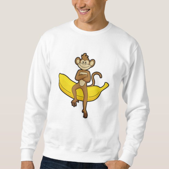 Sweatshirt Singe à la banane (Devant)