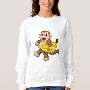 Sweatshirt Singe à la course avec banane