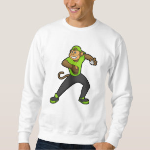 Sweatshirt Singe au baseball avec batte de baseball