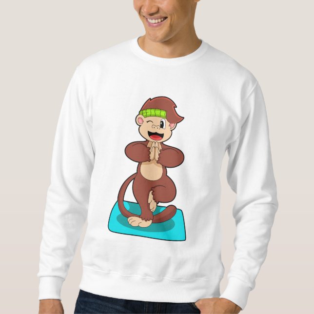 Sweatshirt Singe au Yoga en position debout (Devant)
