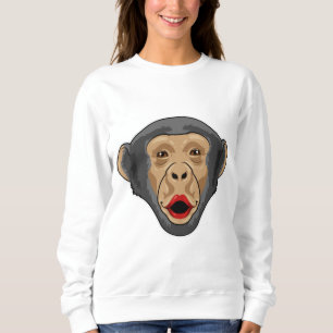 Sweatshirt Singe avec bouche baisée