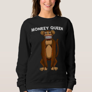 Sweatshirt Singe pour femmes filles primate animal singe