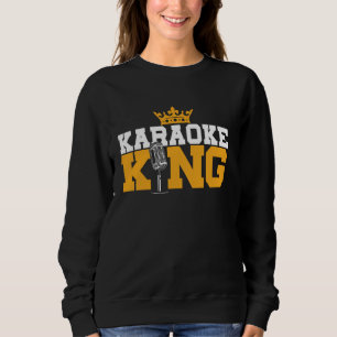 Sweatshirt Singer Karaoke 80s Retro Vintage Karaoke King
