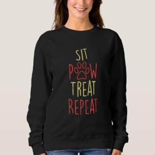 Sweatshirt Sit Paw Treat Dog Trainer Chiens Entraînement Chie